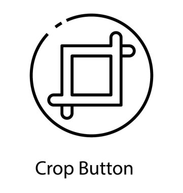 Satır tasarımında kırpma aracı simgesi.