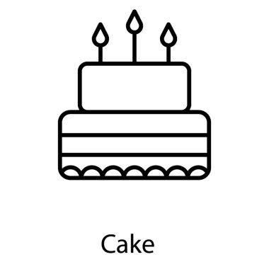 Pastane ürünleri, çizgi vektörpasta 