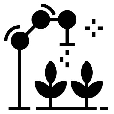 Sulama tesisinin dolgulu tasarım simgesi. 