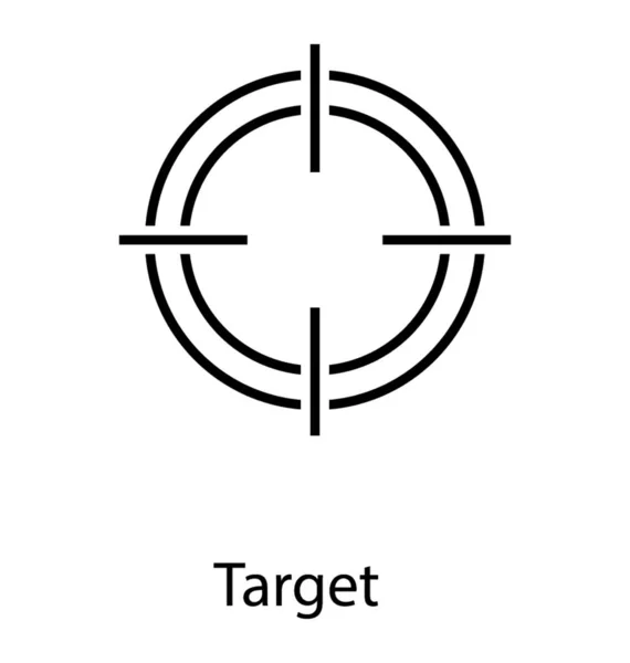 Icon Crosshair Glyph Design — Stock Vector