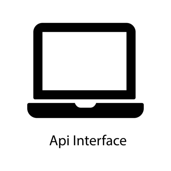 Ikona Interfejsu Api Wypełnionym Projekcie — Wektor stockowy