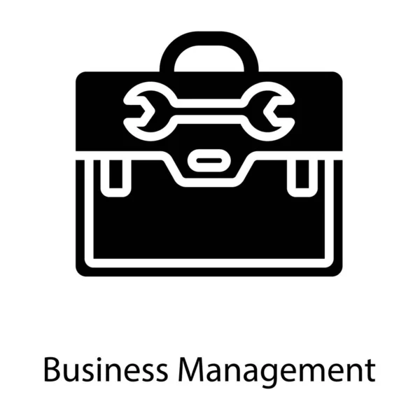 Business Management Icon Glyph Design — Stock Vector