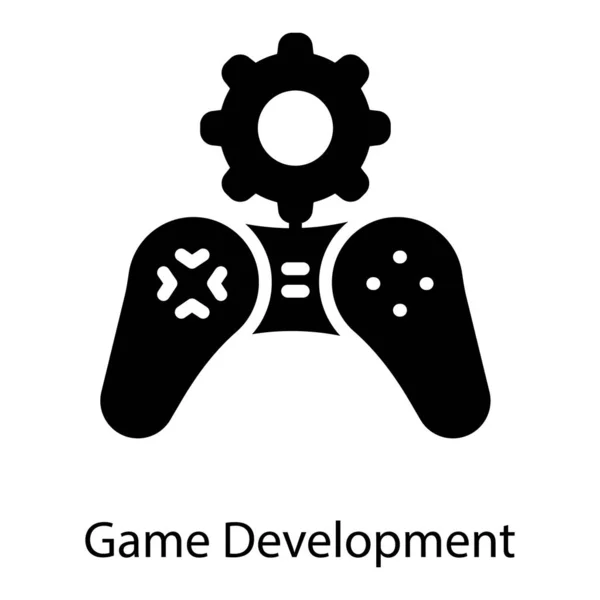 Symbol Der Spieleentwicklung Glyphen Design — Stockvektor