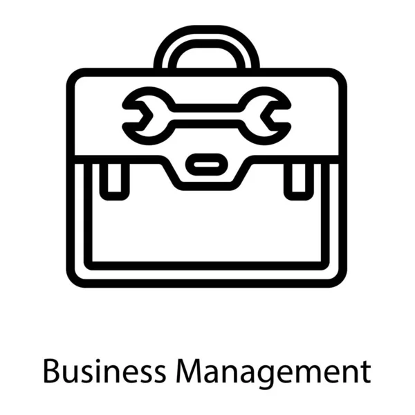 Business Management Ikone Liniendesign — Stockvektor