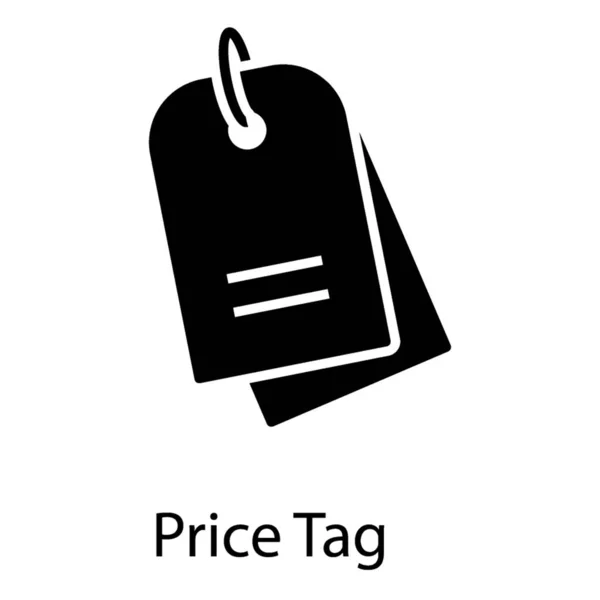 Discount Label Price Tag Glyph Icon — Stock Vector