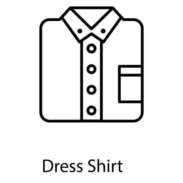 Vestuário Camisa Vestido Ícone Linha — Vetor de Stock