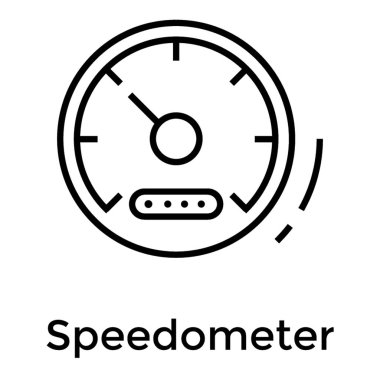 Hat tasarımında araç hız göstergesi vektörü 