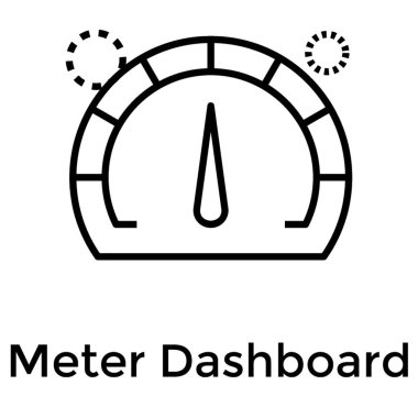 Satır tasarımında araç ölçer pano simgesi 