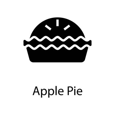 Katı tasarımda elmalı turta vektörü 