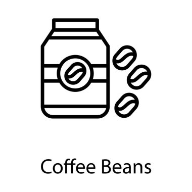 Sıra tasarımında kahve kavanozu vektörü 