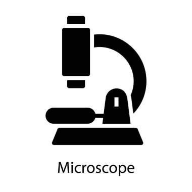 Katı tasarımda laboratuvar mikroskop vektörü 