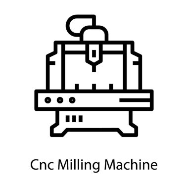 Cnc frezeleme makinesi simgesi tasarımı 