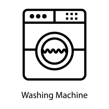 Çamaşır makinesi elektrikli ev aletleri simgesi 