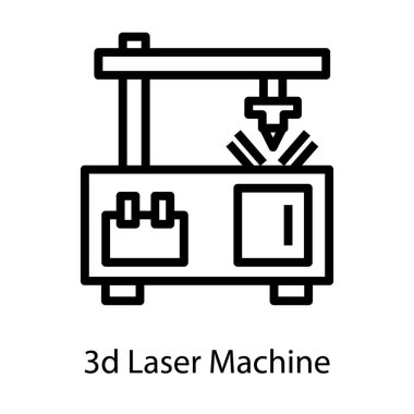 3d lazer makinesi simgesi 