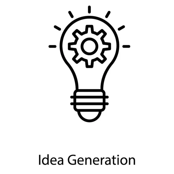 Idea Generazione Linea Icona — Vettoriale Stock
