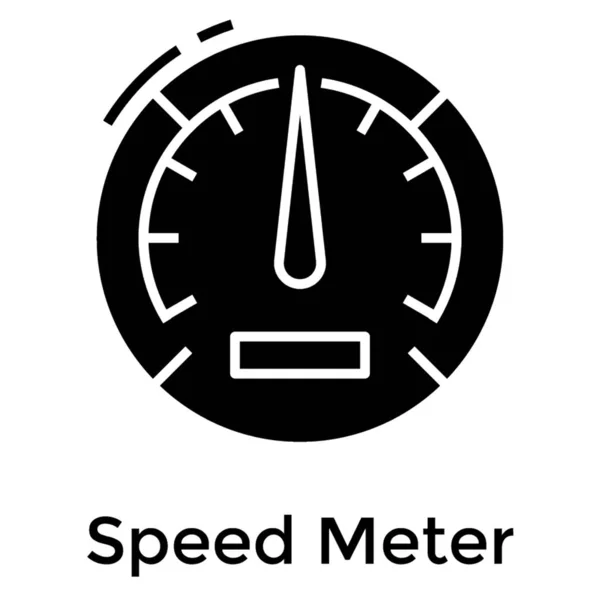 Speed Meter Vector Solid Design — Stock Vector