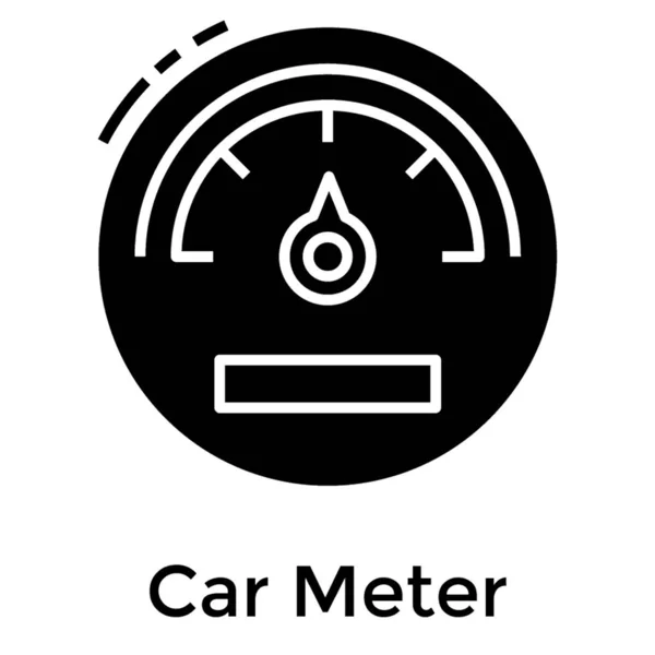 Araba Metre Göstergesi Simgesi — Stok Vektör