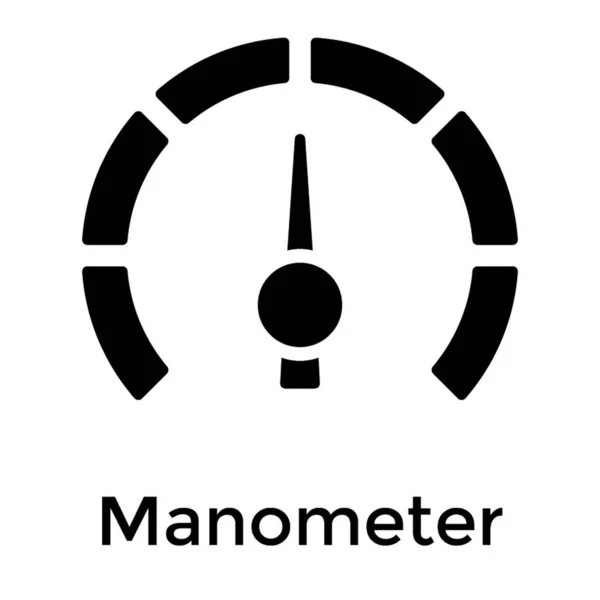 Car Manometer Gauge Illed Design — Stock Vector
