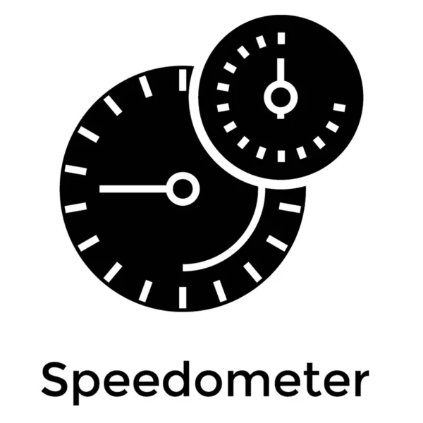 Auto Snelheidsmeter Vector Gevuld Ontwerp — Stockvector