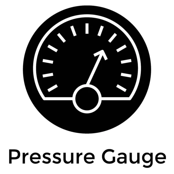 Car Pressure Gauge Filled Design — Stock Vector