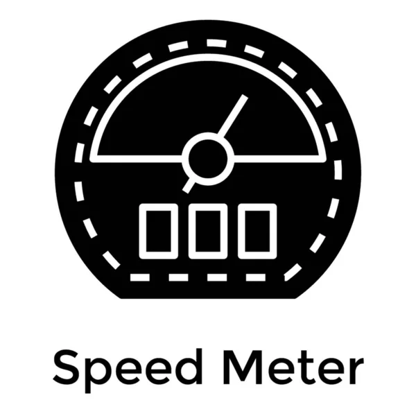 Medidor Velocidade Vetorial Projeto Sólido —  Vetores de Stock