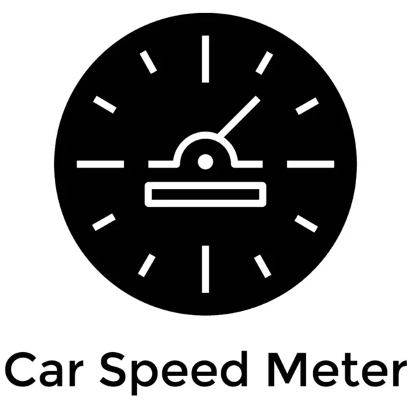 Car Speed Meter Filled Design — Stock Vector