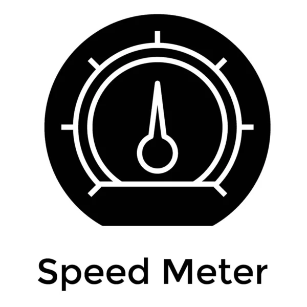 Speed Meter Vector Solid Design — Stock Vector