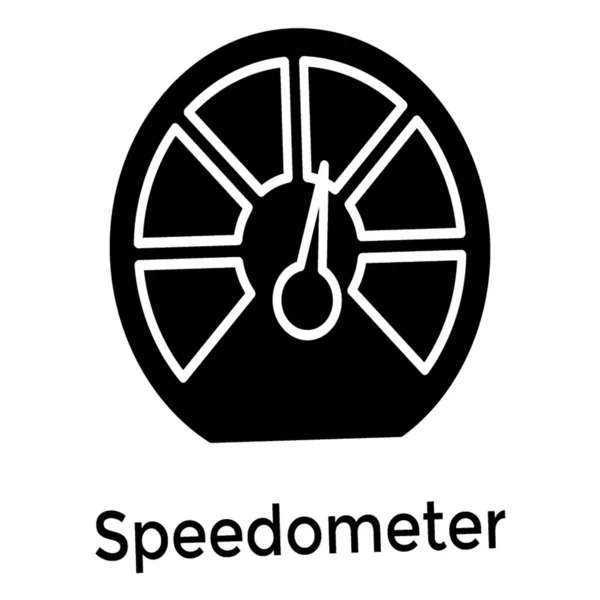 Auto Snelheidsmeter Vector Gevuld Ontwerp — Stockvector