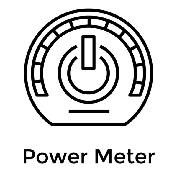 Stromzähler Linienvektor — Stockvektor