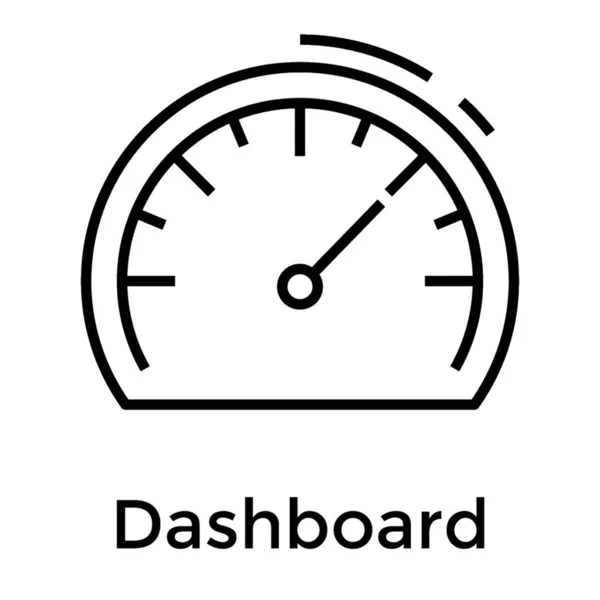 Projekt Ikony Miernika Deski Rozdzielczej Samochodu — Wektor stockowy