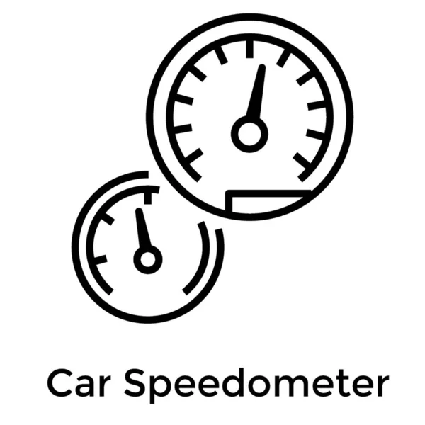 Вектор Спідометра Автомобіля Лінійному Дизайні — стоковий вектор