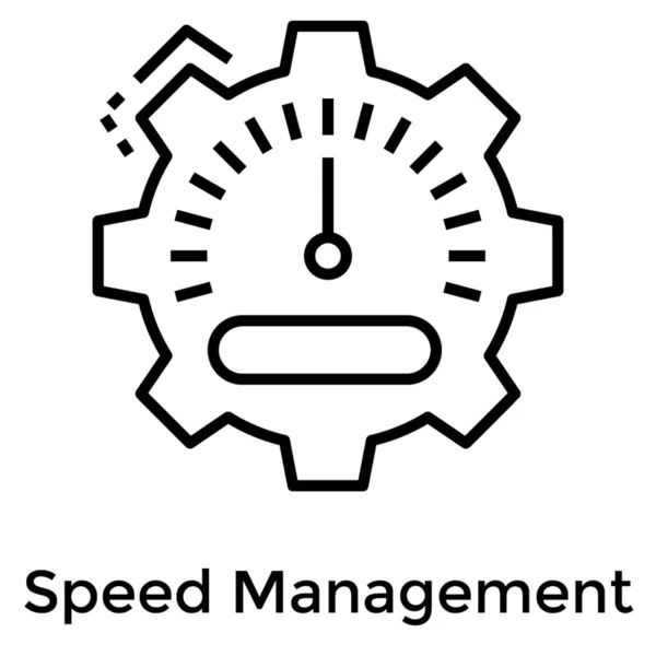 Speed Management Vector Lijn Ontwerp — Stockvector