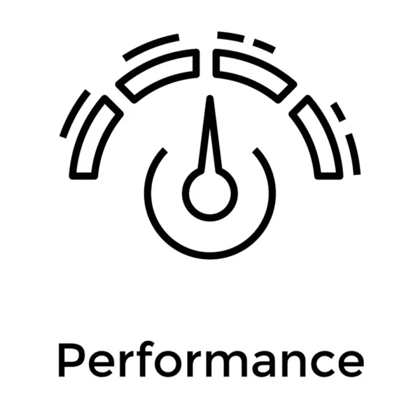 Vecteur Contrôle Des Performances Dans Conception Ligne — Image vectorielle