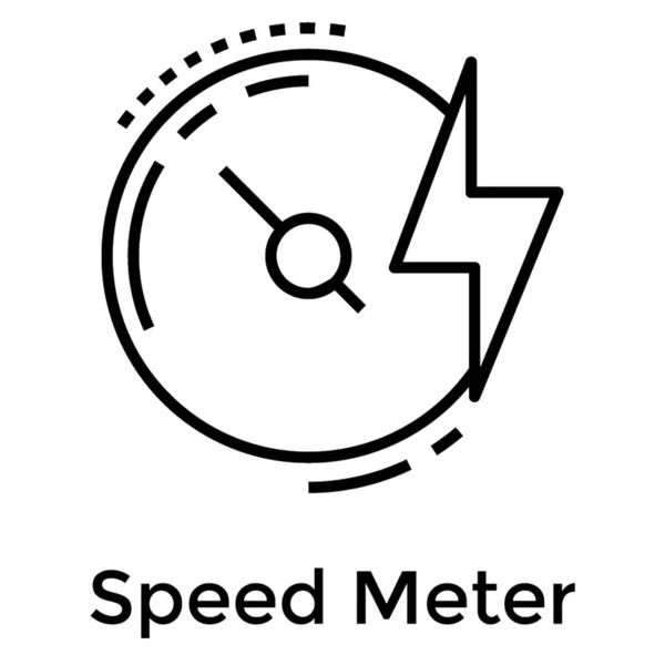 Speed Meter Vector Line Design — Stock Vector