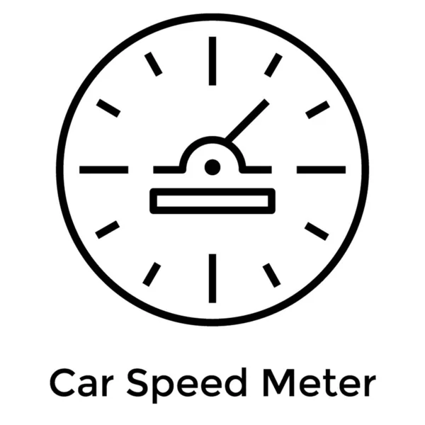 Miernik Prędkości Samochodowej Projektowaniu Linii — Wektor stockowy