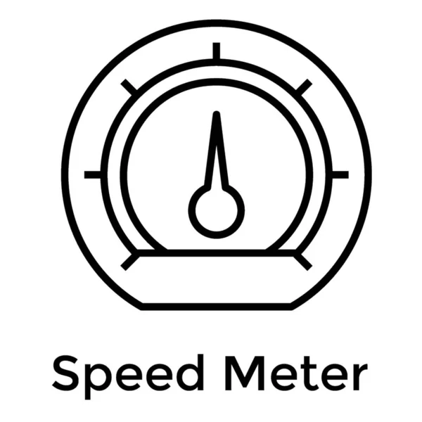 Speed Meter Vector Line Design — Stock Vector