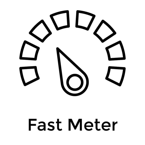 Fast Meter Vector Icon Design — Stock Vector