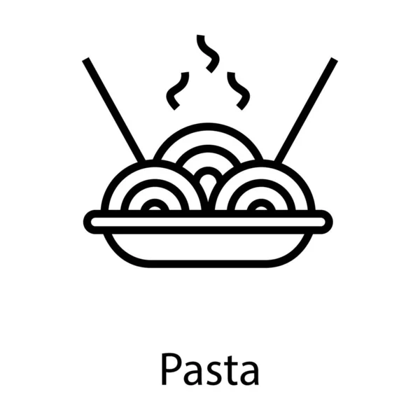 Diseño Vectores Placa Fideos Calientes — Vector de stock