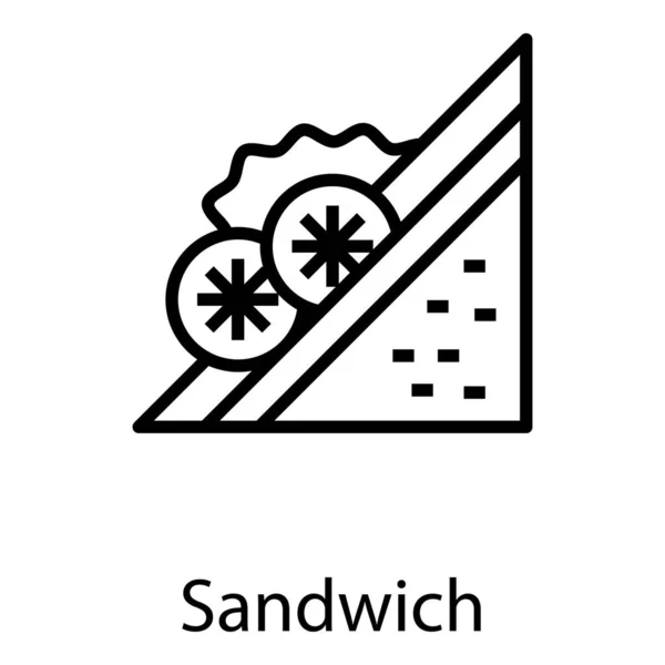 Vecteur Sandwich Aux Légumes Dans Conception Ligne — Image vectorielle