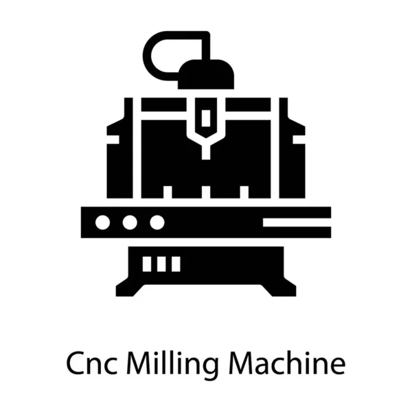 Конструкция Иконок Фрезерного Станка Cnc — стоковый вектор