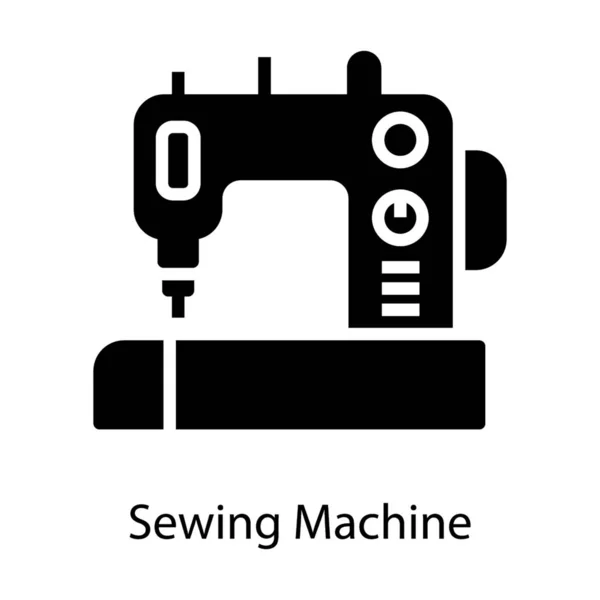 Solid Design Sewing Machine Vector — Stock Vector