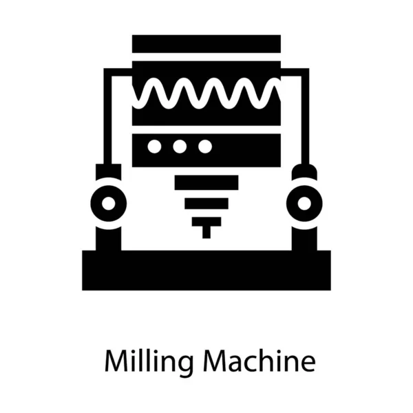Конструкция Иконок Фрезерного Станка Cnc — стоковый вектор