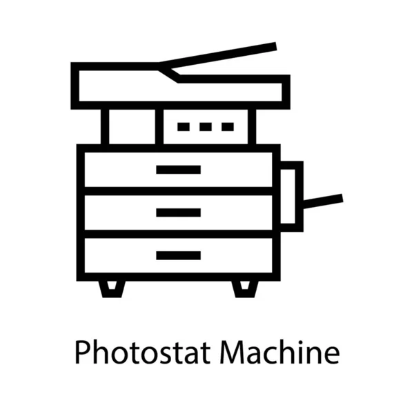 Photostat Machine Vector Lijn Ontwerp — Stockvector