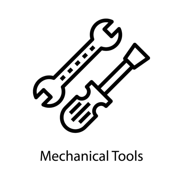 Mechanischer Werkzeugvektor Zeilenvektor — Stockvektor