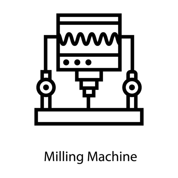 Конструкция Иконок Фрезерного Станка Cnc — стоковый вектор