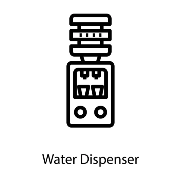 Dispensador Electrónico Agua Línea — Archivo Imágenes Vectoriales