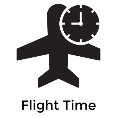 Katı tasarımda uçuş süresi simgesi 