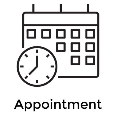 Satır vektöründeki zaman planlama simgesi 