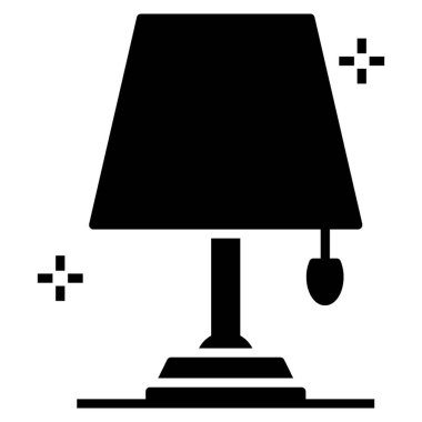Oda iç aksesuarları, katı vektör masa lambası 