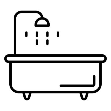 Küvet beyaz arkaplanda izole 